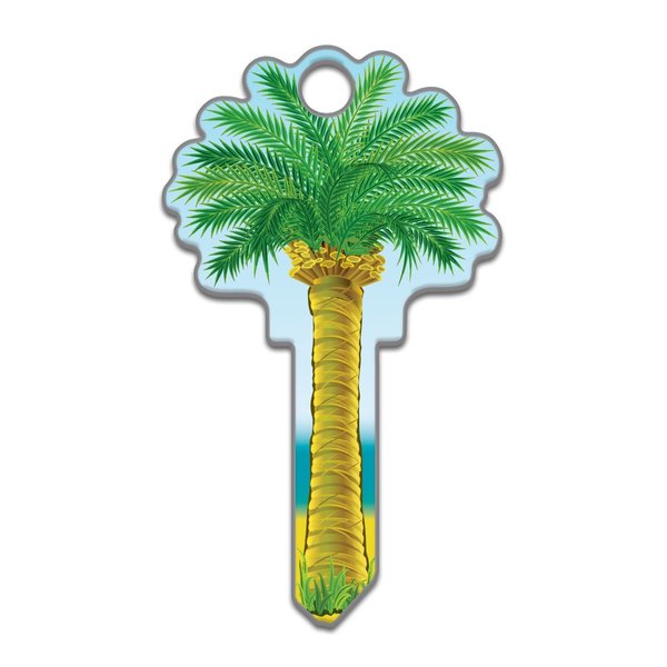 Key Shapes Lucky Line  Palm Tree House Key Blank Double B112S